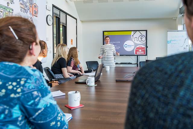 People meeting in a board room