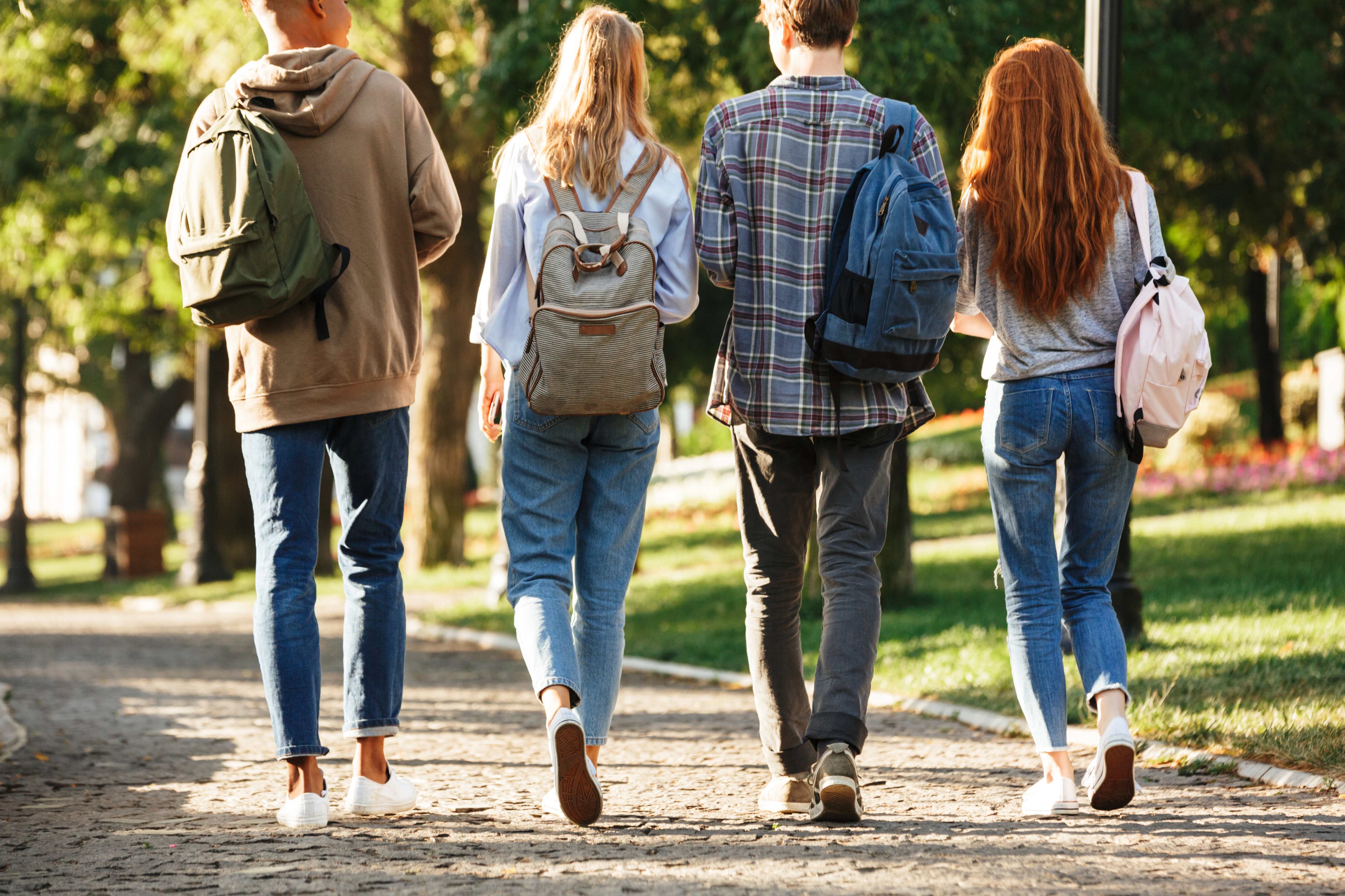 people walking outside