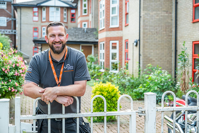 Neighbourhood officer outside