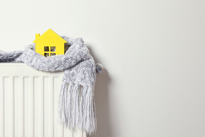House on a radiator