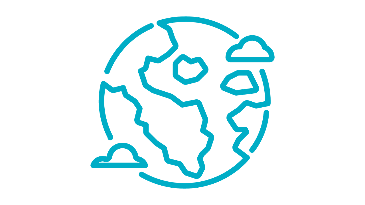 Blue earth icon