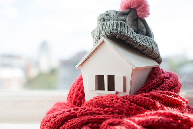 House wrapped in a scarf