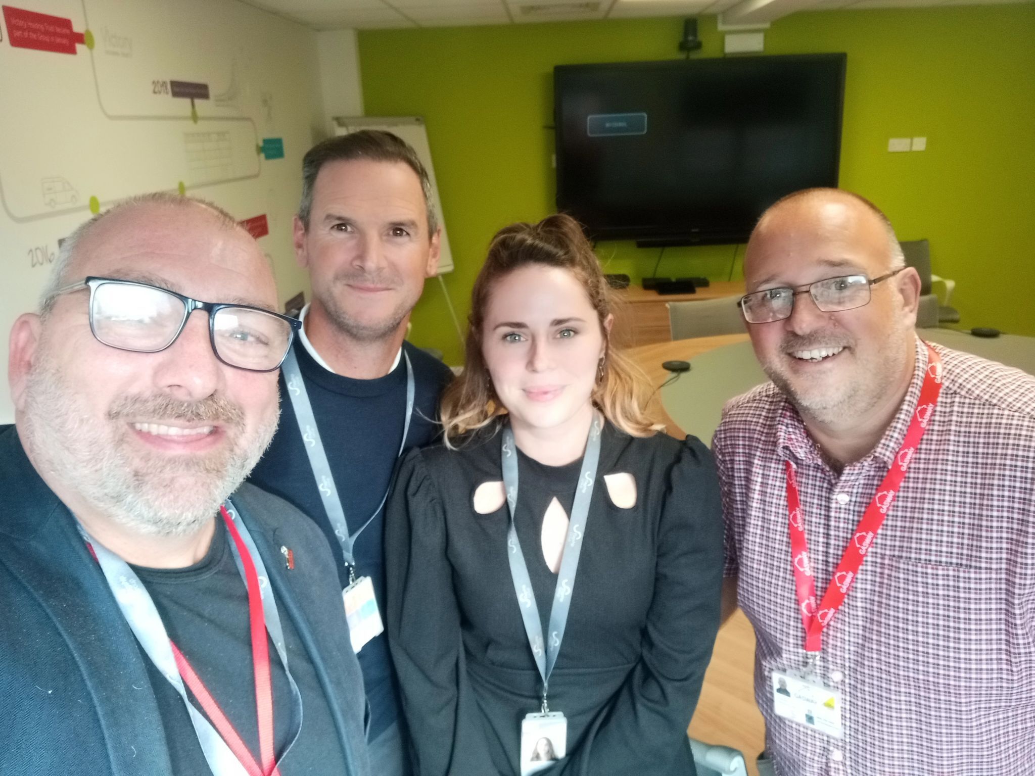 L-R David Beer (Walking With The Wounded), Neal Simmons (Gasway), Anna Tanner (Flagship Group) and Andy Merrill (Gasway) at Flagship's first Armed Forces Covenant Network meeting
