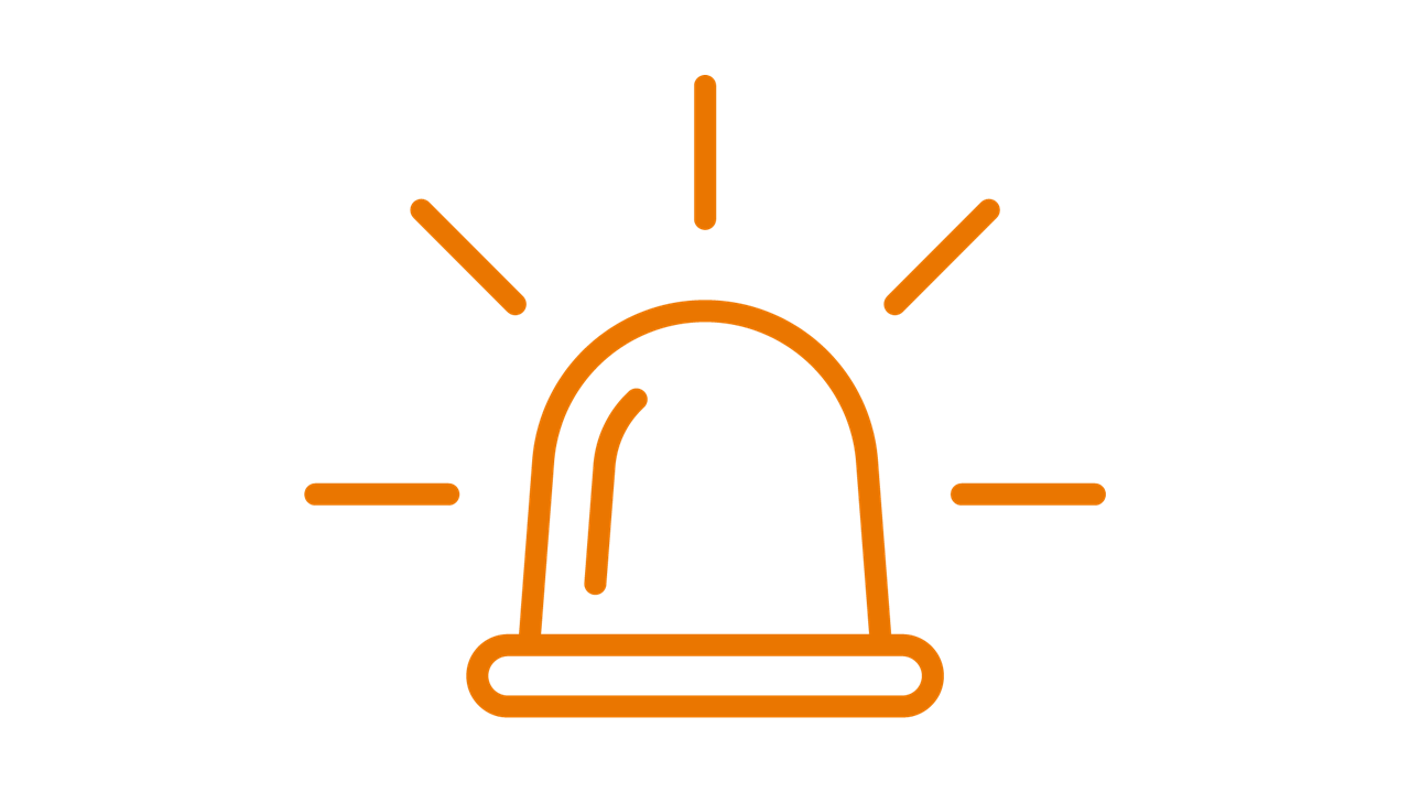 Orange siren icon