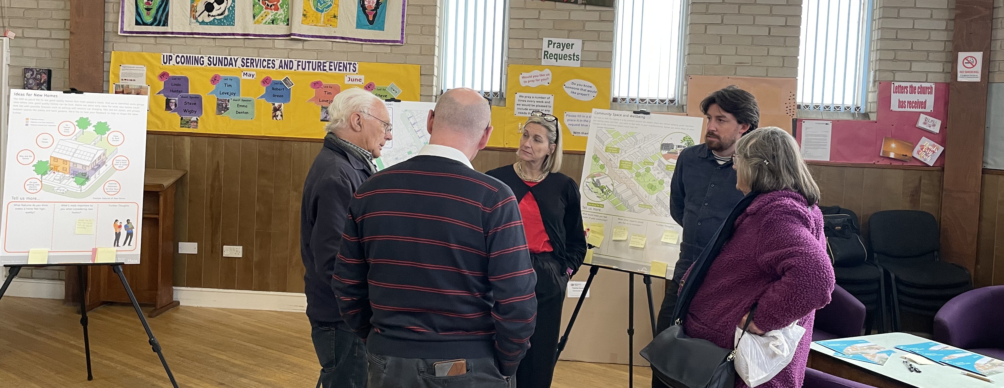 Residents at the workshop in May