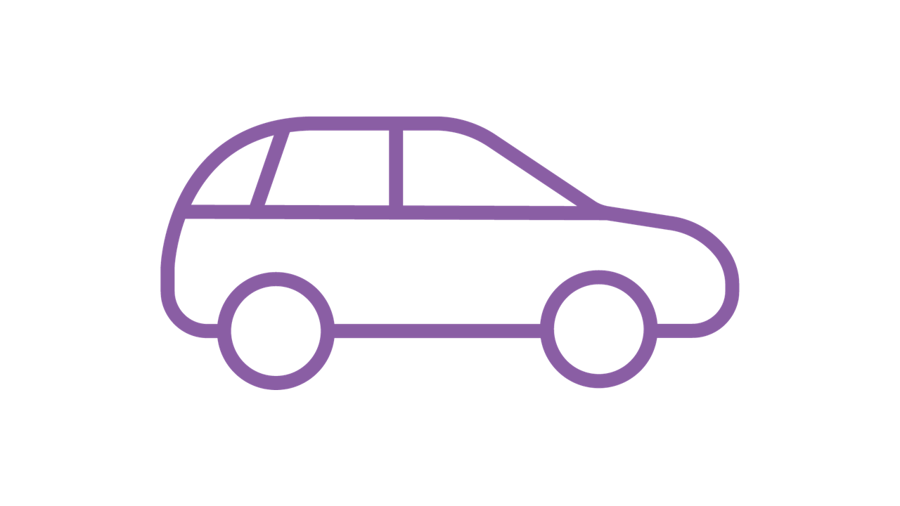 Purple car icon