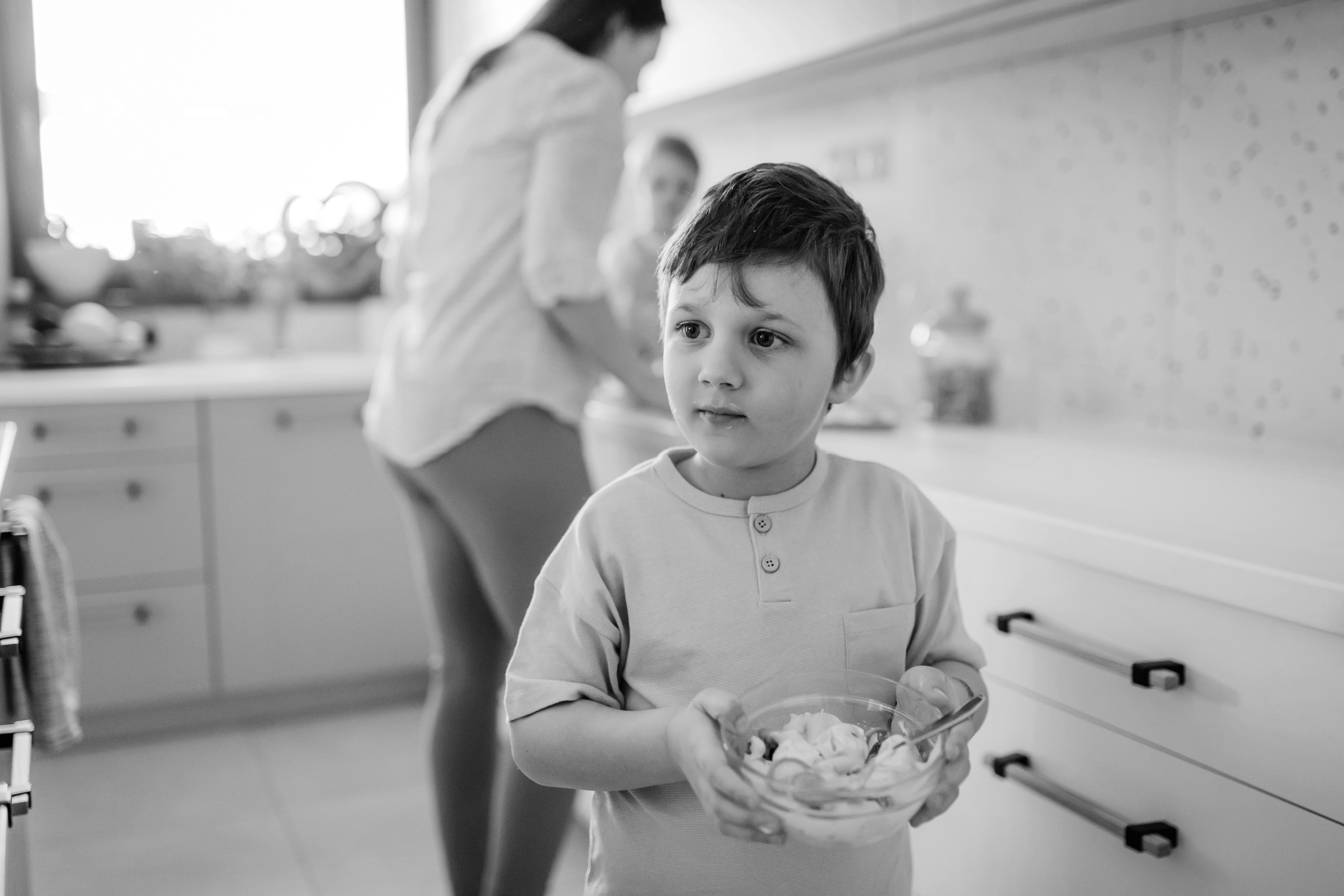 child in the kitchen