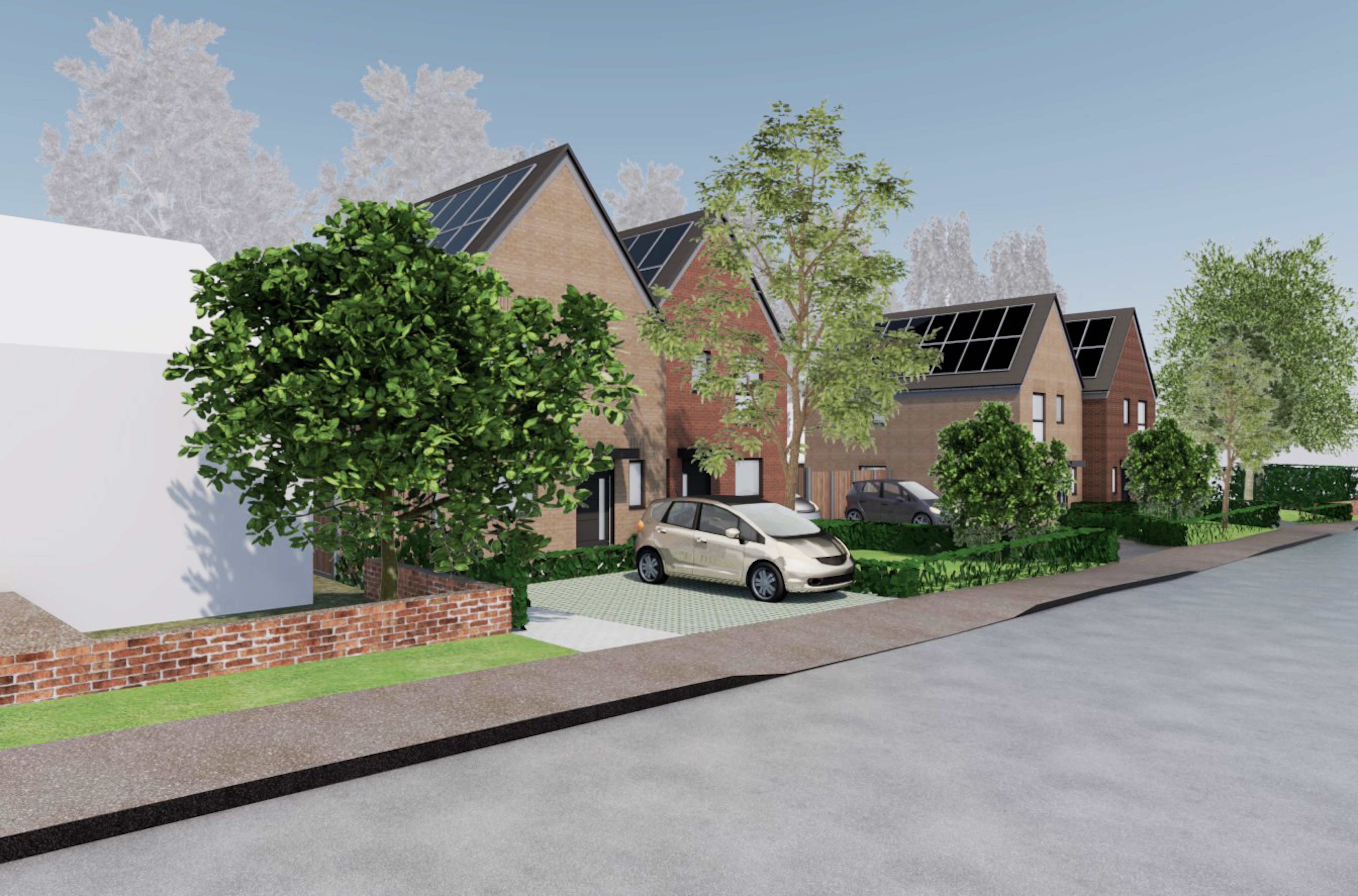 New family homes to replace disused garages in Woodbridge